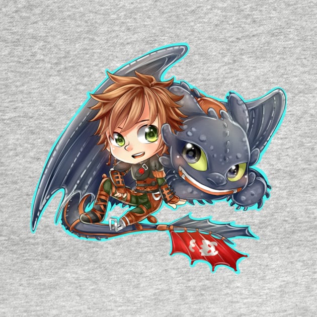 Hiccup and Toothless by ibahibut